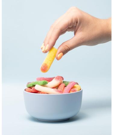  Vidal Vidal Assorted Treats Pica Fingers Rubber Candy with Raspberry Flavour and Pica Trim Pink Yellow Orange and Green Colours 1kg Bag - Buy Online on GoSupps.com