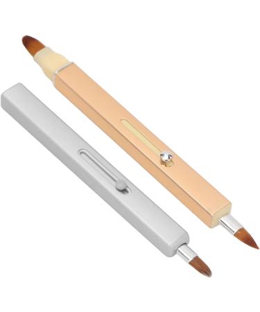 Retractable Lip Brush Nylon Bristle Portable Makeup Brush with Retractable Design Dustproof Durable Shell 2 Double Ended and 3 Single Ended Brushes for Precise Application - Buy Online on GoSupps.com