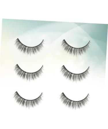 FOMIYES 3 Pair dense eyelashes long eyelashes makeup eyelashes fake eyelash natural eyelashes false eyelash 3d major - Buy Online on GoSupps.com