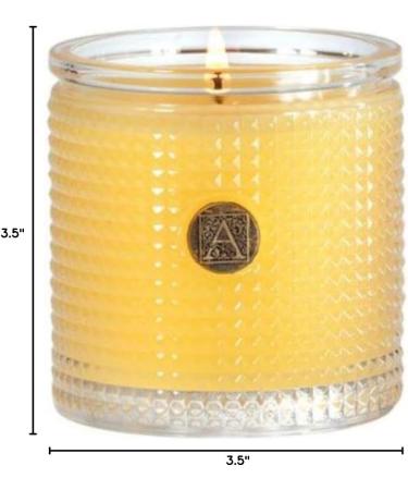 Aromatique Textured Glass Candle - Agave Pineapple Scent | 6 oz Premium Soy | 40 Hours Burn Time | Handmade Aromatherapy Gift for Home & Office Decor - Buy Online on GoSupps.com