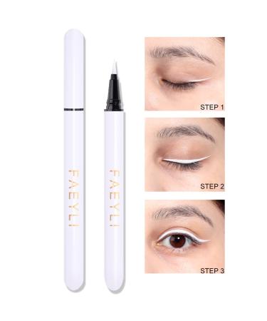FAEYLI MAKEUP White Waterproof Liquid Eyeliner Pen - Ultra-Fine Felt-Tip, Quick Drying Formula 0.21 Fl. Oz - Buy Online on GoSupps.com