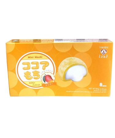 TOKIMEKI Premium Custard Mini Mochi - MANGO flavour - 80g pack + Heartforcards shipping protection