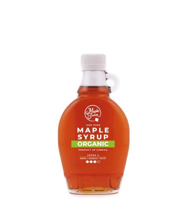 MapleFarm - Pure Canadian ORGANIC Maple Syrup Grade A (Dark Taste, Sturdy) - 250 ml (Pack of 1) - Pure Maple Syrup - Organic