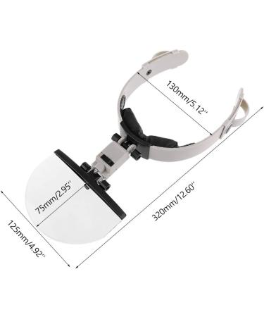 Large Lens Head Wearing Magnifying Glass with LED Illuminated Hand Free Reading Magnifier 2X 3.5X 4.5X 5.5X Small Gift - Buy Online on GoSupps.com