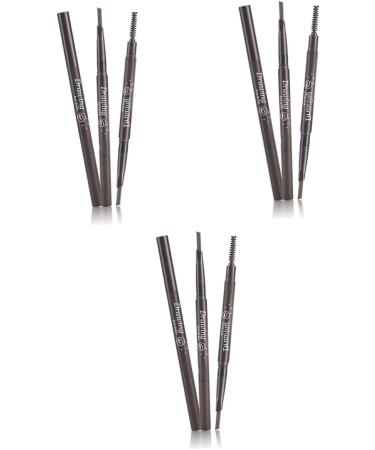 Balacoo 3pcs 2 1 Eyebrow Pencil Black Eyebrow Pencils Eyebrow Pencil Brush Written To Rotate Five Colors 1 count (Pack of 1) As Shownx3pcs - Buy Online on GoSupps.com