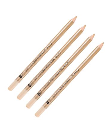 IWOWHERO 4 Pieces Concealer Pen Makeup Cosmetic Concealer Pencils Concealer Pencil Concealer for Dark Circles Concealer for Blemishes Highlights Concealer Pen White Wooden