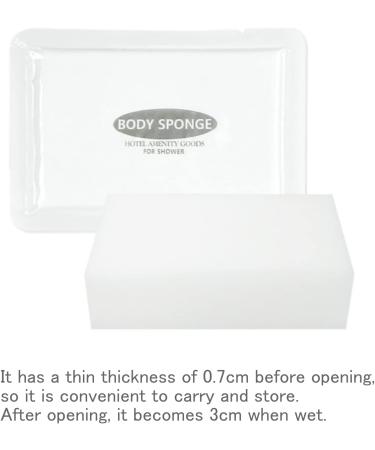 WoW.Clean Disposable Bath Shower Sponge - 12 Counts | Portable Travel and Camping Shower Supplies - White - Buy Online on GoSupps.com