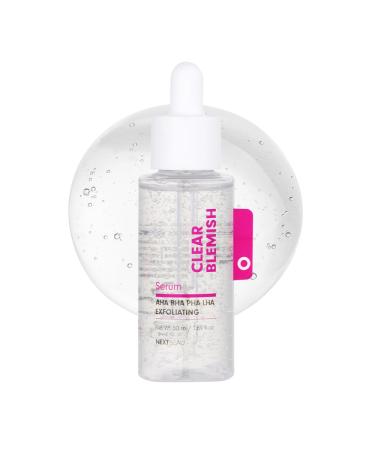 Clear Blemish Serum 1.69 fl.oz. Facial Ampoule with AHA/BHA Facial Peel Serum Korean Skincare