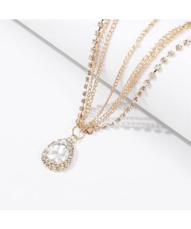 Runmi Rhinestone Head Chain - Layered Bridal Headpiece & Gold Crystal Hairpiece for Brides & Bridesmaids | Festival Hair Accessories - Buy Online on GoSupps.com