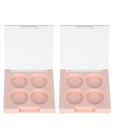 Minkissy Make-up blid shadow 2PCs empty eyeshadow-compact make-up- 4 grids eyeshadow storage fall make-up