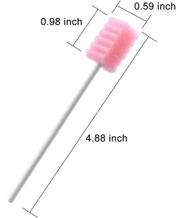 100 Pcs Disposable Mouth Swabs Sponge - Unflavored & Sterile Oral Care Swabs - Pink Tooth Shape - Buy Online on GoSupps.com