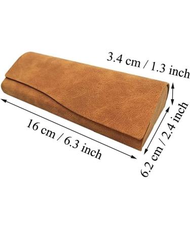 Buy Fobkdl 2-Piece Leather Eyeglasses Case Set - Foldable Portable Sunglasses Cases for Men & Women - Stylish Yellow & Blue Spectacle Holders - Buy Online on GoSupps.com