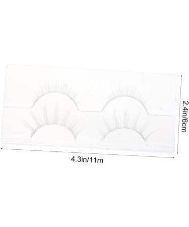 WOFASHPURET 2 Pairs White False Eyelashes Eye Makeup Tools White Faux Eyelashes Luxurious Eyelash White Eyelashes Wispy Fluffy Eyelashes Natural Eyelashes Extend Chemical Fiber Artificial 5d - Buy Online on GoSupps.com