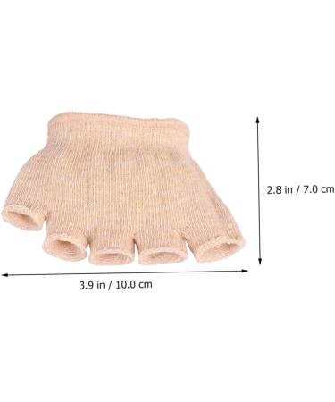 BUIFULSIC Heel Cushion Socks - 4 Pairs Low-Cut Forefoot Cushions for Women & Men - Comfortable Cotton Toe Covering - Perfect Fish Mouth Design - Khaki Color 10x7cm - Buy Online on GoSupps.com