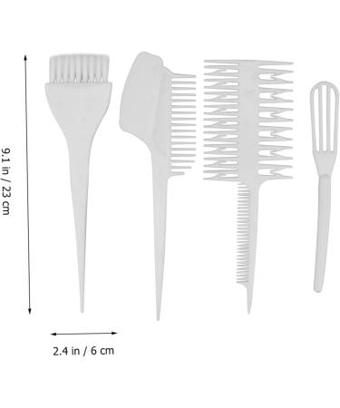 Ipetboom Set Hair Dying Brush Highlight Comb Hair Dye Color Brush Tinting Bowl Hair Dye Diy Tools Mixing Tint Bowl Dye Brush Comb Hair Coloring Kit Dye Hair Kit T Tool Kits Baking Oil White 23 6.5 0.5CM White - Buy Online on GoSupps.com