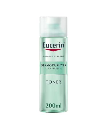 Eucerin DermoPurifyer Oil Control Toner Clinically Proven Formula with Lactic Acid for Blemish-Prone Skin Unclogs Pores 200ml