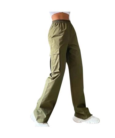 Parachute Pants Y2K Women Cargo Pants Baggy Cargohose Track Pants Streetwear Vintage Jeans Pants 90s E-Girl Streetwear Cargo Pants Y2K Sports Pants Lang Loyal 09-Gr n L