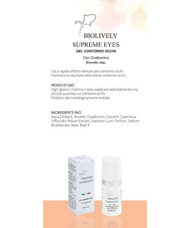 SUPREME EYES Biolively Eye Contour Gel with Ovalbumin - Buy Online on GoSupps.com