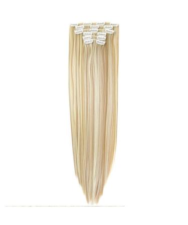 Pieces/Set Of 22 Inches Wig 140g Straight 16 Hair Clips Wig Style Artificial Hair Clip Heat Resistant 22inches color22TH613
