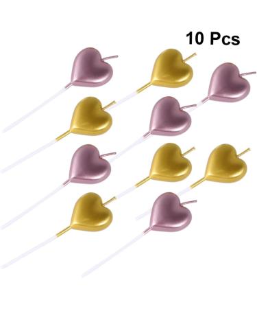 Cabilock 10pcs Birthday Cupcake Topper Gift Cupcake Decorating Valentines Day Candle Decor Valentines Cake Decoration Candle Heart Cupcake Toppers Memorial Candles Cupcakes Dessert Top Hat As Shown 9.7X2.8cm - Buy Online on GoSupps.com
