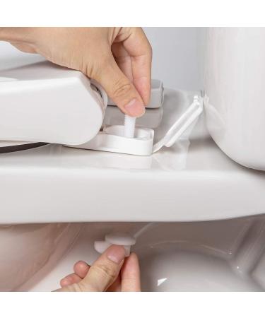 White Plastic Toilet Seat Parts with Screw and Nut for Top Mount Hinges - Buy Online on GoSupps.com