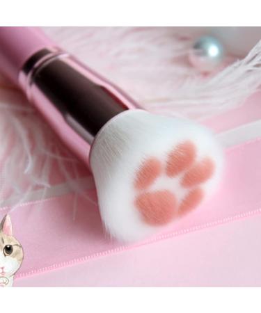 Kitten Paw Concealer Brush Fiber Professional Cosmetic Brushes Hair Rounded Tapered Brush for Liquid Cream Powder Blending Buffing Concealer Aviere Pink - Buy Online on GoSupps.com