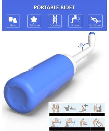 TsoLay 2X Hand Wash Bidet Sprayer | Portable Long Nozzle Toilet Cleaner | 500ml Large Capacity for Pregnancy & Baby Care | International Shipping - Buy Online on GoSupps.com