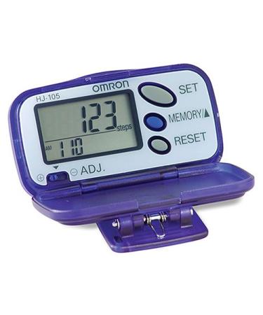 Omron HJ-105 Pedometer with Calorie Counter Purple