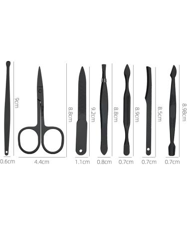 Nail Clippers Set Stainless Steel Nail Clippers with Built-in Nail File Sharp Nail Clippers for Men 12 Pieces Black - Buy Online on GoSupps.com