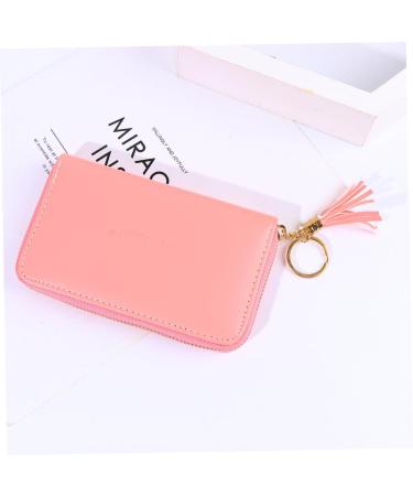 Healeved Nail Print Stencil Card Holder Nail Stamping Plates Holder Bag Stamp Plate Organizer Nail Stamping Plate Holder Small Stand Purse Stand Card Pouch Cards Square Pink Wallet Holder 16x12cm Pink - Buy Online on GoSupps.com