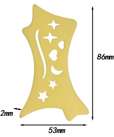 Generic Silicone Eyeliner Stencil Eye Aid Tool Silicone Eyeliner Aid Eyeshadow Eyeliner Tool for Lady Yellow - Buy Online on GoSupps.com