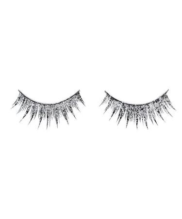 Stunning Silver Glitter Eyelashes For Costume Accessories - 4.75" X 5" (1 Count) - Sparkle Your Way To Glamorous Party Moments 1 Count (Pack of 1)