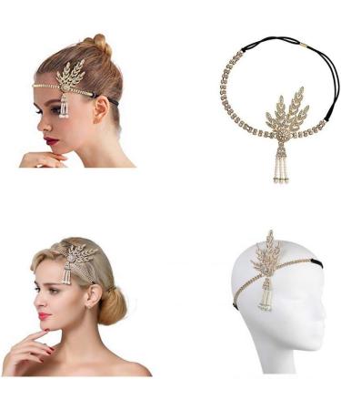 JUSTUSNX Gatsby Crystal Headband 1920s Flapper Headband pearl Rhinestone Headband Party Supplies for Women and Girls (A) - Buy Online on GoSupps.com