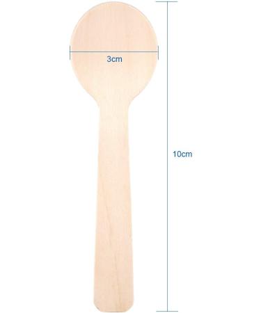 100pcs Mini Wooden Spoons 4 Inch Disposable Bamboo Small Teaspoons for Honey Jars Wedding Favors Flatware Cutlery Supplies - Buy Online on GoSupps.com