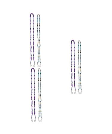 minkissy 6 pieces glasses mask chain shot glasses chain lanyard face mask hanging chain glasses chain beads 50 0.3cmx3pcs