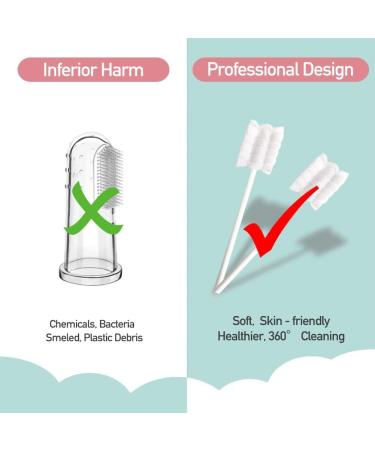 Baby Toothbrush & Tongue Cleaner 36 Count - Infant Oral Care Cleaning Stick for 0-36 Month Babies - Buy Online on GoSupps.com