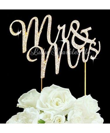 Vorcool MR Mrs Wedding Cake Topper Rhinestone Cake Lid (Silver) - Buy Online on GoSupps.com