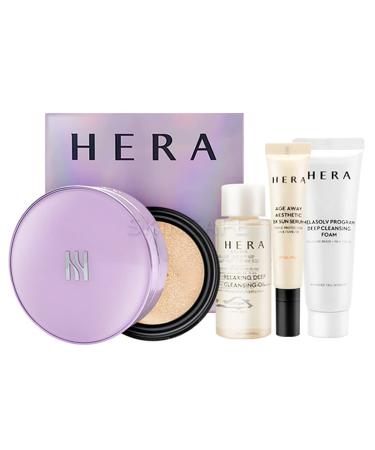 HERA Korea UV Mist Cushion 24H Cover Glow Moisture 21 Vanilla 21N1 (SPF 50+ / PA+++) Special Set 2022 Upgraded Version