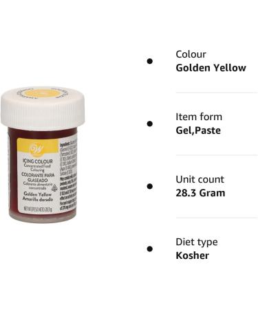 Wilton Golden Yellow Gel Icing Colour 28.3g - Vibrant and Intense Yellow Food Coloring - Buy Online on GoSupps.com