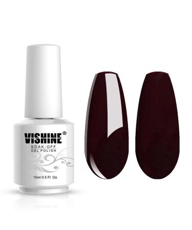 Vishine Gelpolish Soak-off Nail Art UV LED Nail Polish Salon Manicure Brownish Red(473) #473