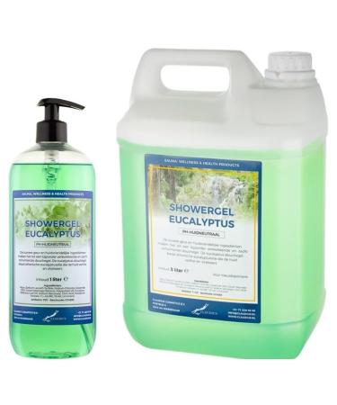 Claudius Showergel Eucalyptus 5 liter + 1 liter with pump transparent