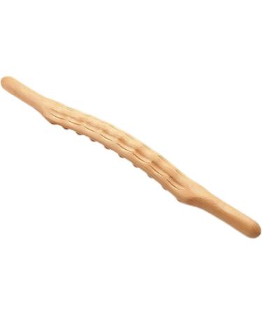 Gua Sha Wooden Stick with 20 Pearls - Lymphatic Drainage & Muscle Relaxation Massage Tool for Neck Back Legs & Body - Premium Wooden Massage Roller - Buy Online on GoSupps.com