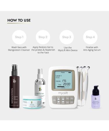 7E Wellness MyoLift Mini Bundle Mini Microcurrent Facial Device with Conductive Eye Mask Forehead & LipMasks Conductive Gloves & RestoreGel Non-Invasive Skin Care for Anti-Aging & Skin Tightening - Buy Online on GoSupps.com