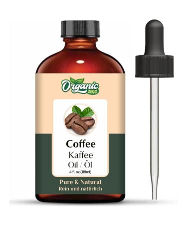 ORGANIC ZING Organic Zing Coffee Oil (Caffea) | Pure and natural essential oil for skin care hair care and massage 118 ml