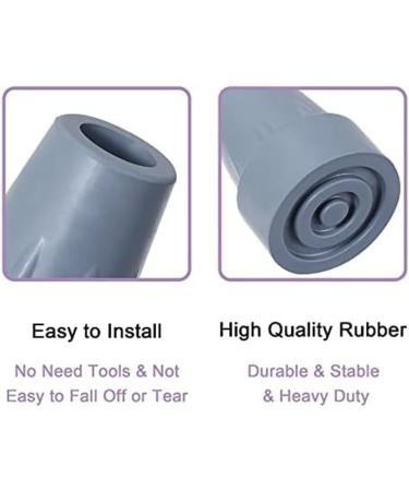 Jbnmvc 3/4Inch Heavy Duty Non-Slip Rubber Cane Tips Crutch Tips Replacement Cane Foot Caps Crutch Pads 6 PCS - Buy Online on GoSupps.com
