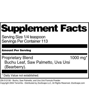 Buchu Saw Palmetto and Uva Ursi Formula Powder (4 oz ZIN: 512130) - 3 Pack - Buy Online on GoSupps.com