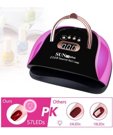 256W UV LED Nail Lamp for Fast Professional Nail Drying | 57 Lamp Beads, Auto Sensor, Home & Salon Gel Polish Light - Buy Online on GoSupps.com