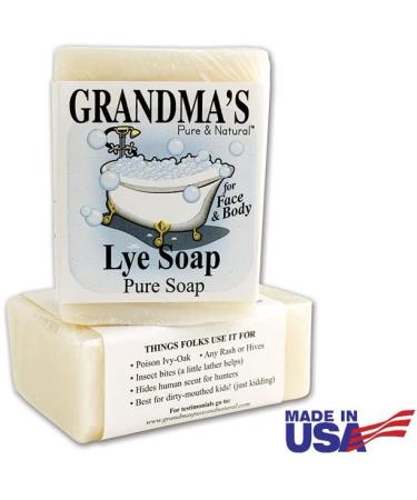 Buy Grandma's Lye Soap Set - 4 BIG 6 oz. Bars | Natural Handmade Soap for Healthy Skin - International Shipping Available - Buy Online on GoSupps.com