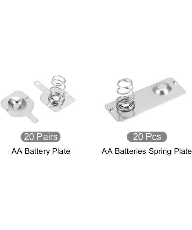 Buy MECCANIXITY 20 Pcs AA Battery Plates - 29mmx11mm & 20 Pairs 12mmx12mm Contact Plates - International Shipping Available - Buy Online on GoSupps.com