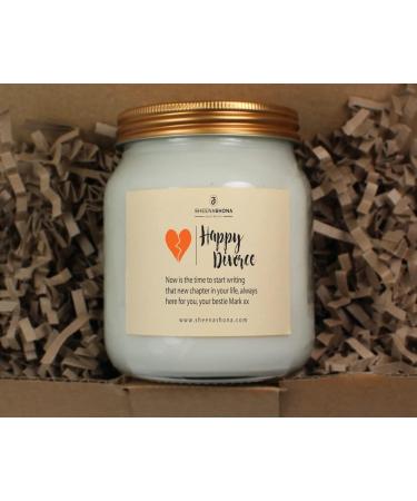 Happy Divorce Personalised Honey Pot Candle Made to Order/Handmade/Personalised/SOYA Wax (Citrus Orange & Chilli Large) Citrus Orange & Chilli Large - Buy Online on GoSupps.com